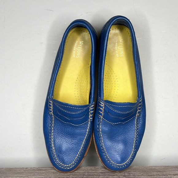 G. H. Bass & Co. Weejuns Blue Pebble Leather Loafer Size 9 - Picture 2 of 8